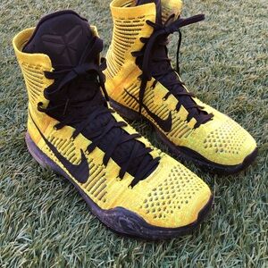 Nike KOBE 10 Elite Yellow and Black High-Top Basketball Shoes